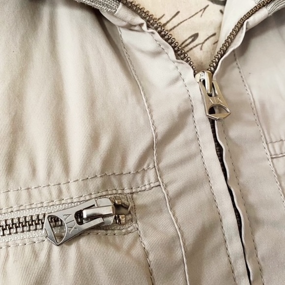 Armani Exchange Khaki Peplum Crop Jacket XS - Picture 4 of 11